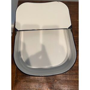 vintage white enamelware hospital bedpan